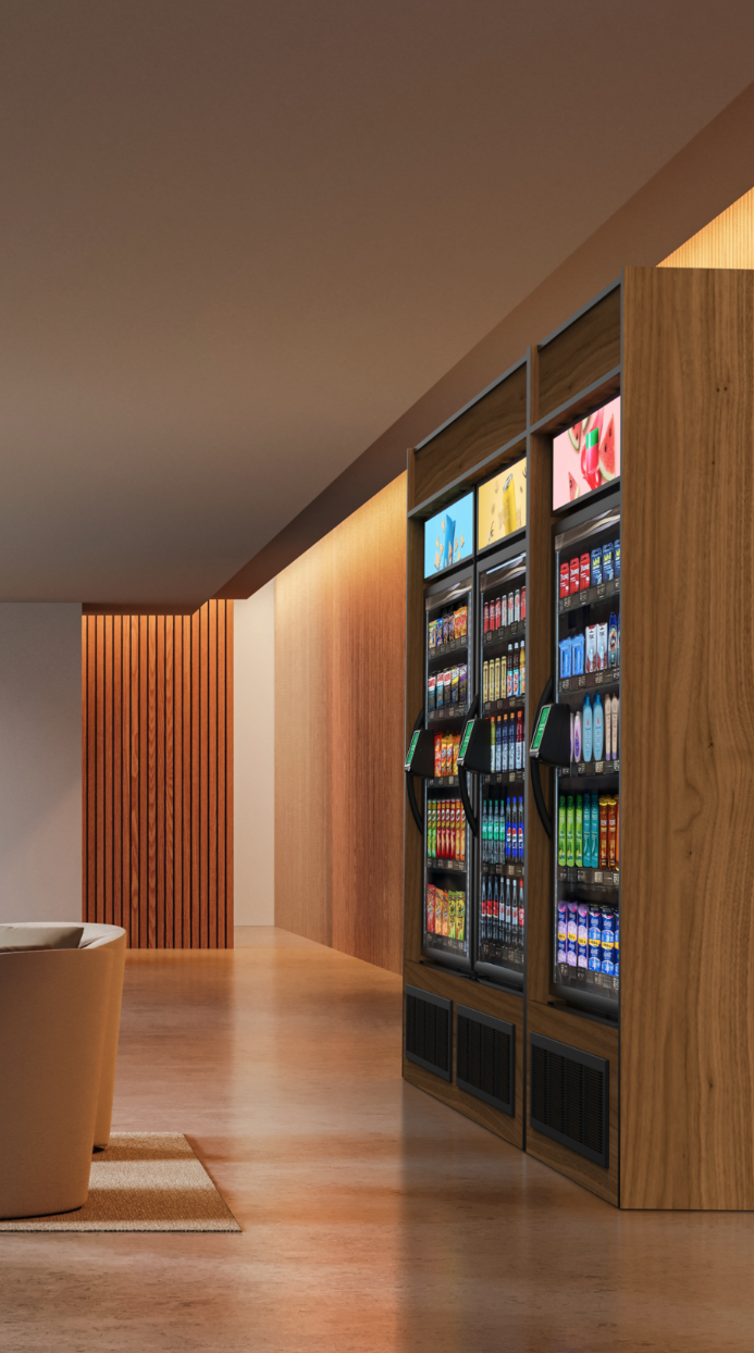 Pocket Goods kiosk in a modern office break room